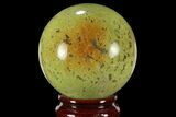 Polished Green Opal Sphere - Madagascar #95865-1